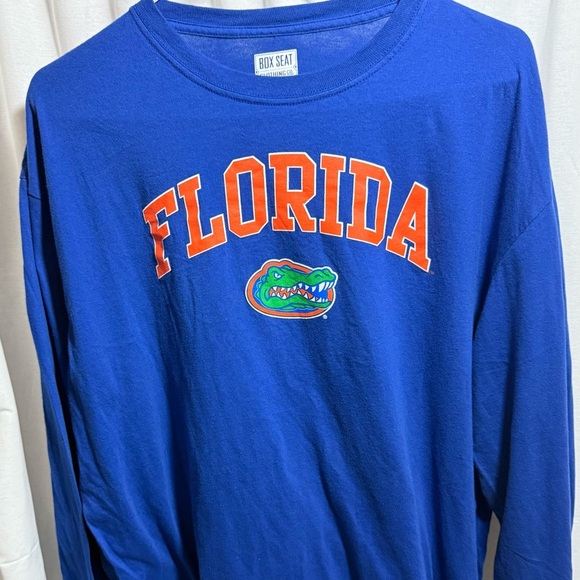 box seat Other - Florida Gators Blue Long Sleeve Shirt 2XL Seam Repair